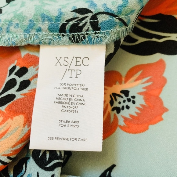 EUC Cabi Maya Style 5400 Tropical Floral Knot Dress Size XS - Picture 7 of 7